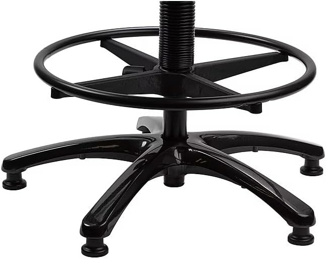 Tempur-Pedic TP8200 Drafting Stool with Backrest and Footrest with Lumbar Support, Black Vinyl