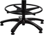 Tempur-Pedic TP8200 Drafting Stool with Backrest and Footrest with Lumbar Support, Black Vinyl