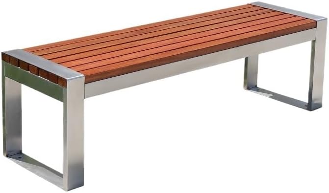 Patio Benches for Outdoors Outdoor Leisure Bench Stainless Steel Park Rest Street Double Seat Garden Benches for Outdoors
