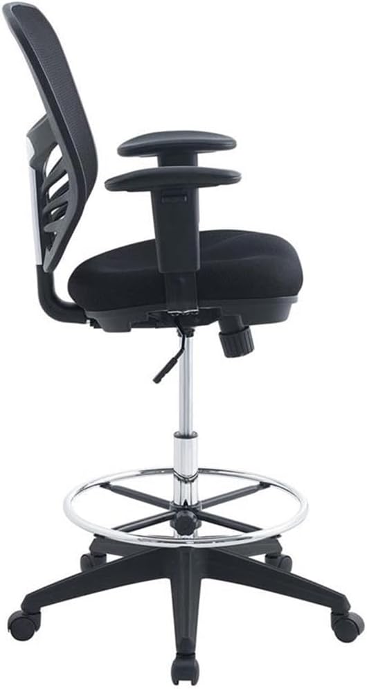 Modway Articulate Drafting Chair - Reception Desk Chair - Drafting Table Chair in Black