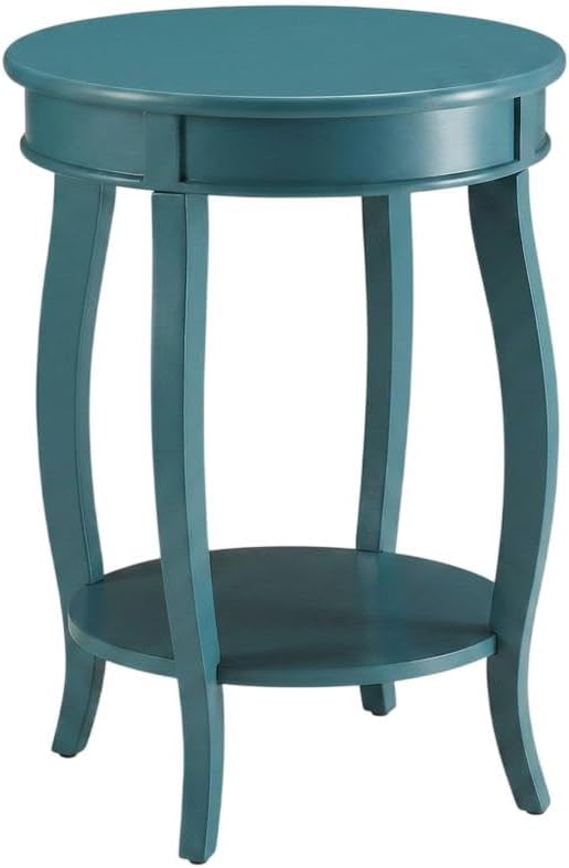 Furnifact Teal, Accent Side Table, Wood Engineered Wood Construction, Durable Home Design, Warm Stylish Finish, Quality Build for Home