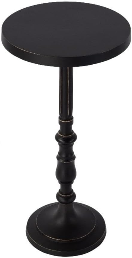 Beaumont Lane Round Metal Pedestal End Table, 12" W x 23.5" H, Bronze Powder-Coated Finish, Sturdy Aluminum Construction, Lightweight Design, Ideal for Living Room, Bedroom, Office, Commercial Use