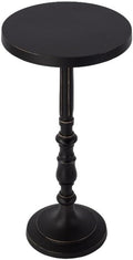 Beaumont Lane Round Metal Pedestal End Table, 12" W x 23.5" H, Bronze Powder-Coated Finish, Sturdy Aluminum Construction, Lightweight Design, Ideal for Living Room, Bedroom, Office, Commercial Use