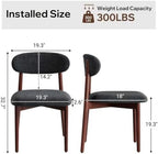 Wooden Dining Chair Set of 4, Modern Dining Chairs with with Curved Back, Fabric Upholstered Kitchen Room Chairs with Adjustable Legs for Farmhouse Dining Living Room,Dark Grey