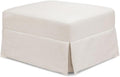 Namesake Gliding Ottoman in Performance Cream Eco-Weave, Water Repellent & Stain Resistant, Greenguard Gold & CertiPUR-US Certified