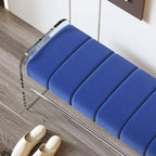 Foot Stool Light Luxury Creative Shoe Changing Stool Transparent Acrylic Bench Bedroom Cloakroom Simple Home Door Wearing Shoe Stool Entryway Bench(A,M 100cm)