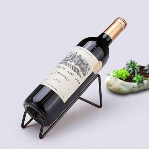 10 Pcs Metal Wine Rack Freestanding -Tabletop/ Countertop Wine Rack Holder - Wine Bottle Storage Rack, Party Wine Holder Stand, Unique Wine Gifts and Accessories for Wine Lovers (Black)