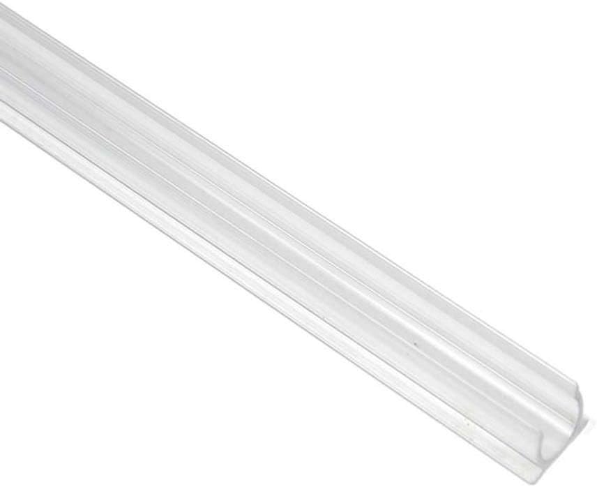 Novelty Lights 10 Pcs 1/2 Inch Rope Light Track Channel, Made in USA 3 Feet Long, UV Protected PVC Plastic Clear Mounting Rope Light Channel for Indoor Outdoor