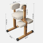 Kneeling Chair - Height Adjustable Stool for rt, Balance Seat for Writing and Learning (Grey)