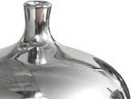 Madison Park Signature Ansen Ceramic Handmade Vase Set Home Décor - Metallic Accent Living Room Decoration Ideal for Shelf, Side Table, Mantle Ornaments, Multi Size, Silver 3 Piece
