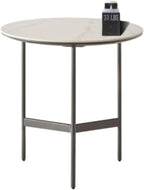 Side/End Table - Small Round Accent Table, Metal Gray Narrow Night Stands with Sharp, Ideal for Any Room-Side Tables Living Room, Bedroom, Tall Plant Stand Balcony, Indoor