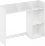 Furinno Classic Desk Shelf, 5-Shelf Desktop Hutch, Book Shelf, 3-Tier Desk Organzier, for Office Supplies, Office Desk Accessories, for Home Office, College, Dorm, White