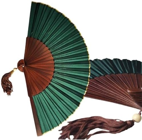 Multipack Exotic Jungle Green Folding Hand Fan, Set of 2, Bali Style
