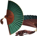 Multipack Exotic Jungle Green Folding Hand Fan, Set of 2, Bali Style