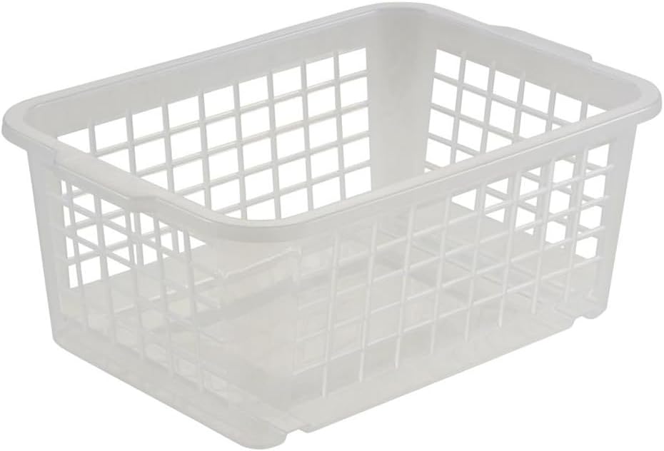 keeeper Storage Basket, Sturdy Plastic (PP), 2.8 l, 25 x 17 x 10 cm, Fred, Transparent-Natural