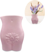 SLS SUPPLY FLORA - Female Body Vase Planter and Desk Organizer, Modern Flower Vase, Chic Feminist Decor and Boho Sculpture for Florals and Succulents, Handmade Ceramic, Blush Pink - Large