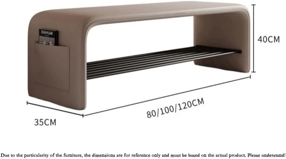 Modern Doorway Shoe-Changing Stool Shoe Cabinet Storage Two-Purpose Bedroom Simple Bedside Bench for Sitting Entryway(Coffee,Small)