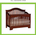 Full-Size Conversion Kit Bed Rails for Young America Convertible Cribs - Solid Wood Rail - Toddler and Adult Bed Rail for Full-Size Beds - Essential Nursery & Baby Furniture (Walnut)