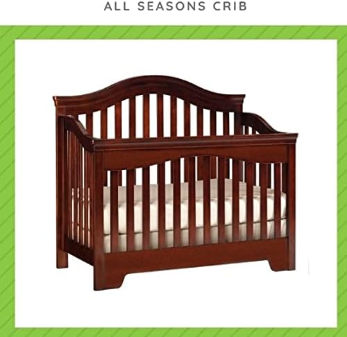Full-Size Conversion Kit Bed Rails for Young America Convertible Cribs - Solid Wood Rail - Toddler and Adult Bed Rail for Full-Size Beds - Essential Nursery & Baby Furniture (Walnut)