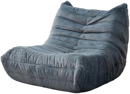 Hobestluk Bean Bag Chair for Kids Toddler Bean Bag Chair with Memory Foam Filler Beanbag with Spacious Design Bean Bag Couch for Reading Gaming Relaxing (Blue Grey, Small)