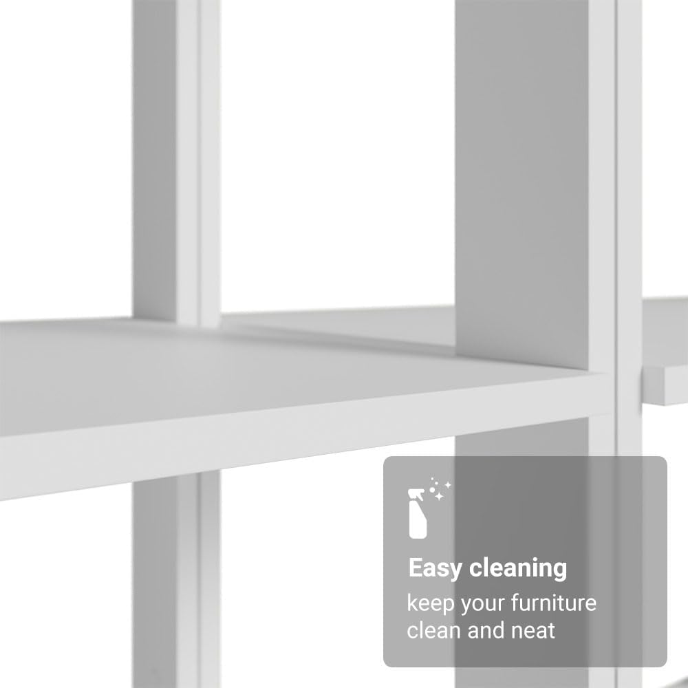 Madesa Kitchen Pantry Storage Rack with 4 Drawers and Open Shelves 78" L Multiuse Modular Cabinet for Kitchen Organization - White