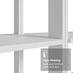 Madesa Kitchen Pantry Storage Rack with 2 Drawers and Open Shelves 74" L Multiuse Modular Cabinet for Kitchen Organization - White