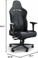 Razer Enki Gaming Chair: All-Day Gaming Comfort - Built-in Lumbar Arch - Optimized Cushion Density - Dual-Textured, Eco-Friendly Synthetic Leather - Reactive Seat Tilt & 152-Degree Recline - Black