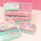 Craftelier - Mini Organizing Box with 10 Compartments for Scrapbooking and Craft Materials | Dimensions 14.6 x 9.1 x 3.2 cm (5.75“ x 3.6” x 1.25") - Clear & White Color