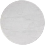 Pemberly Row Set of 2 Marble and Wood Side Tables in White/Light Beige