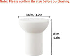 PE Creative Sofa Side Table, Modern Round End Table for Indoor or Outdoor, Multifunctional Minimalist Small Tables for Living Room and Bedroom(White)