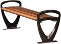 Patio Benches Aluminum Outdoor Benches, Garden Park Chairs for Patio use(Brown,Small)