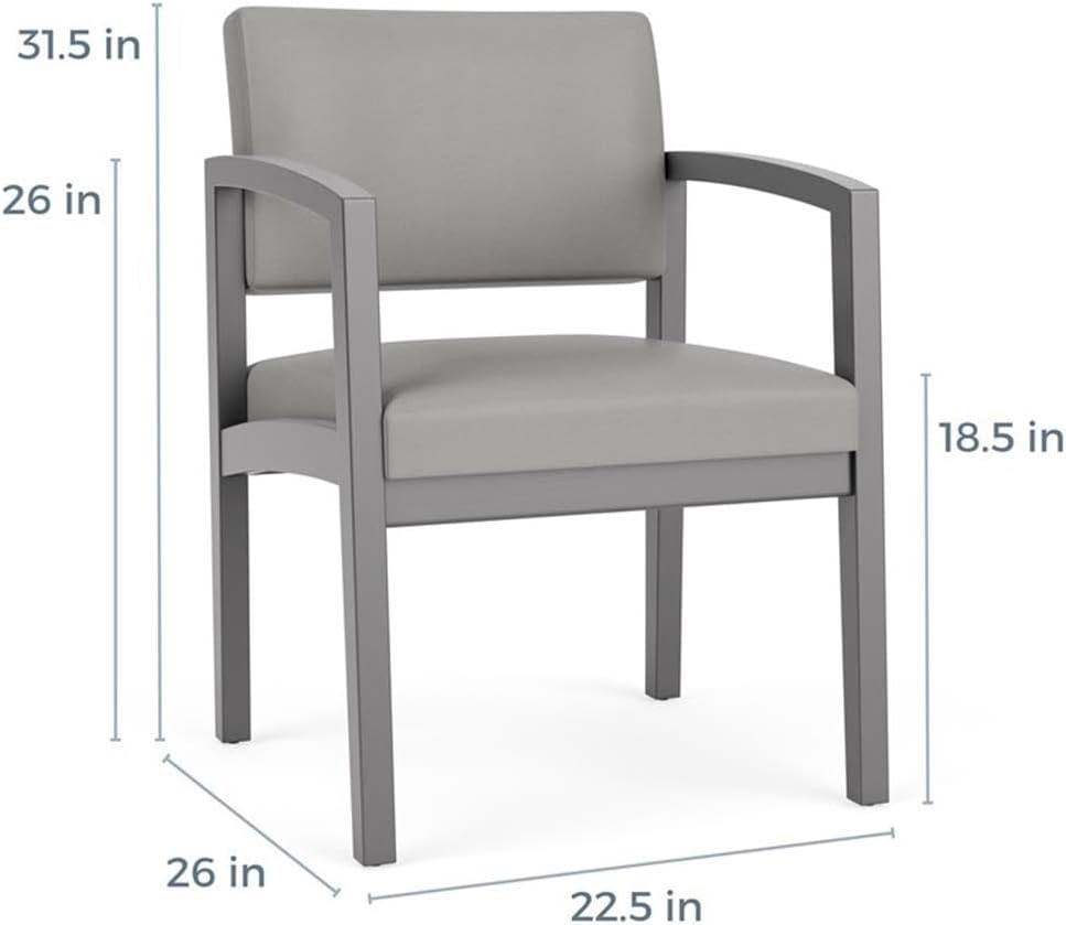 Lenox Wood Reception Waiting Room Healthcare Guest Chair/Walnut Wood/Brown