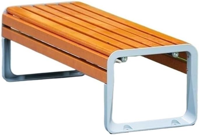 Benches, Park ChairOutdoor BenchStainless Steel FrameWooden Seat PlateRest Area(120cm)