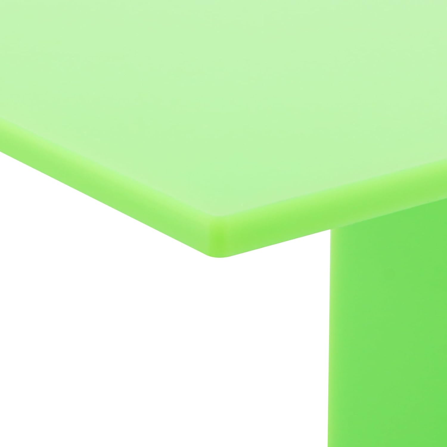 Acrylic End Table, 3-Tier Side Table for Small Spaces, Modern Translucent Design Nightstand for Living Room, Bedroom, Bathroom (Green)