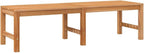 Solid Teak Wood Garden Bench 59.1 Inch, 3-Seater Patio Bench for Outdoor Indoor Use, Mid-Century Style Wooden Seat for Porch Backyard Entryway