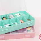 Craftelier - Mini Organizing Box with 10 Compartments for Scrapbooking and Craft Materials | Dimensions 14.6 x 9.1 x 3.2 cm (5.75“ x 3.6” x 1.25") - Clear & White Color