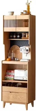 Entryway Cabinet All Solid Wood Sideboard Modern Simple Small Apartment Dining Room Oak Multi-Functional Storage Cabinet Sideboard Storage Cabinet