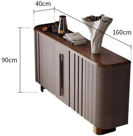 Entryway Cabinet Black Walnut Dining Side Home Wall Restaurant Modern Porch Decoration Cabinet Hotel Corridor Storage Rack Sideboard Storage Cabinet(160x40x90cm)