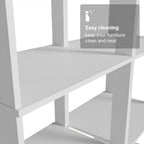 Madesa Kitchen Pantry Storage Rack with 10 Open Shelves 47" L Multiuse Modular Cabinet for Kitchen Organization - White