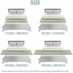 Bed Runner Scarf for Queen Size Bed, Sage Green Grey Beds Scarf Throws for Foot of Bedding, Abstract Art Oil Painting Green Ombre Decorative Beds Runners for Bedroom Guestroom, 83"x20"