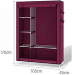 When the Quarter Wardrobe Non-Woven Fold Portable Storage Cabinet Multifunction Dustproof Moistureproof Closet