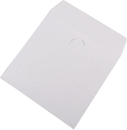 100 Pack Maxtek Premium Thick White Paper CD DVD Sleeves Envelope with Window Cut Out and Flap, 100g