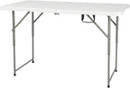 120CZ Folding Table Portable Small Table Semi Practical Table Small Indoor and Outdoor Adjustable Height with Handle Folding Table, Camping and Gathering