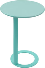 C-Shape Side Table - Coffee Table for Living Room, Bedroom, Home Decor, Modern Accent Table for Adults & Kids, Small Round End Table (Blue)