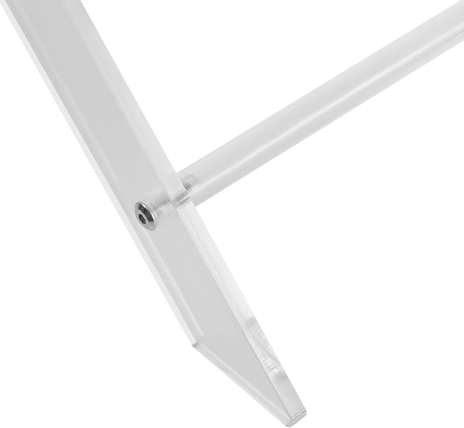Acrylic Folding Table TV Tray, Foldable Acrylic Computer Stand, X Table Leg Type Space Saving Side Tables for Living Room Bedroom
