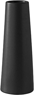 Black Ceramic Vase, 10 Inch Modern Rustic Table Vase for Pampas Grass, Flowers, Dried Flowers, Home Decor - Matte Black
