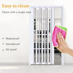 Interior Folding Door with Acrylic Panels for Living Spaces(WxH 28x80in/71.1x203in)