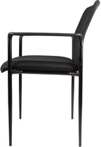 Lorell Reception Side Chair, 23-3/4 by 23-1/2 by 33-Inch, Black