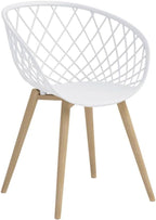 Jamesdar, Kurv Mini Kids Chair Set of 2, Indoor/Outdoor, 50Lbs Capacity, Polypropylene, Steel, White/Natural