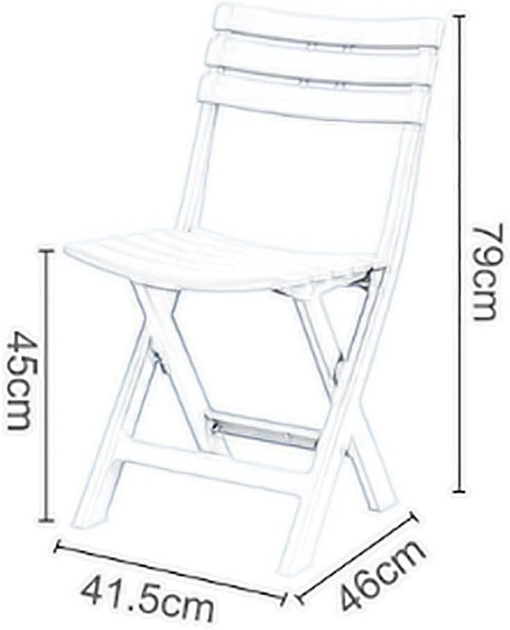 White Plastic Folding Chairs 4 Pack Indoor Outdoor Portable Dining Chairs(Brown,4-Pack)